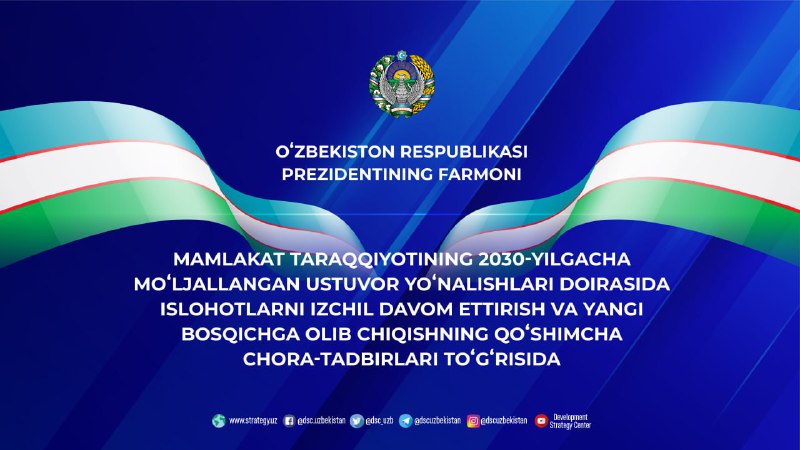 “Oʻzbekiston – 2030” strategiyasi global oʻzgarishlar sharoitida yanada takomillashtirildi va Prezident…