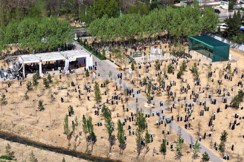 Prezident Shavkat Mirziyoyev “Yashil makon” umummilliy loyihasi doirasida koʻchat ekish tadbirida ishtirok…