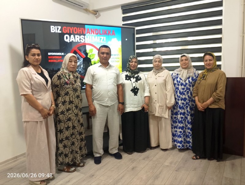 26 iyun – Xalqaro giyohvandlikka qarshi kurash kuni munosabati bilan maʼnaviy-maʼrifiy tadbir oʻtkazildi